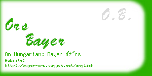 ors bayer business card